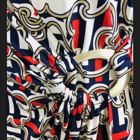 Laundry Shelli Segal Wrap Dress sz S Vneck - Picture 6 of 8